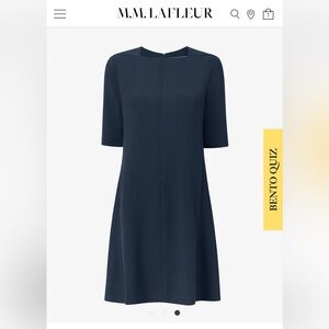 M.M.Lafleur Emily Dress Plus Size Size 1+ / Size 18 Navy Blue Office Dress